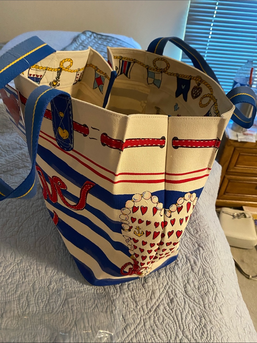 Brighton Patriotic Graphic Tote - Blue, White, Red Roomy tote carries it all - Picture 4 of 8